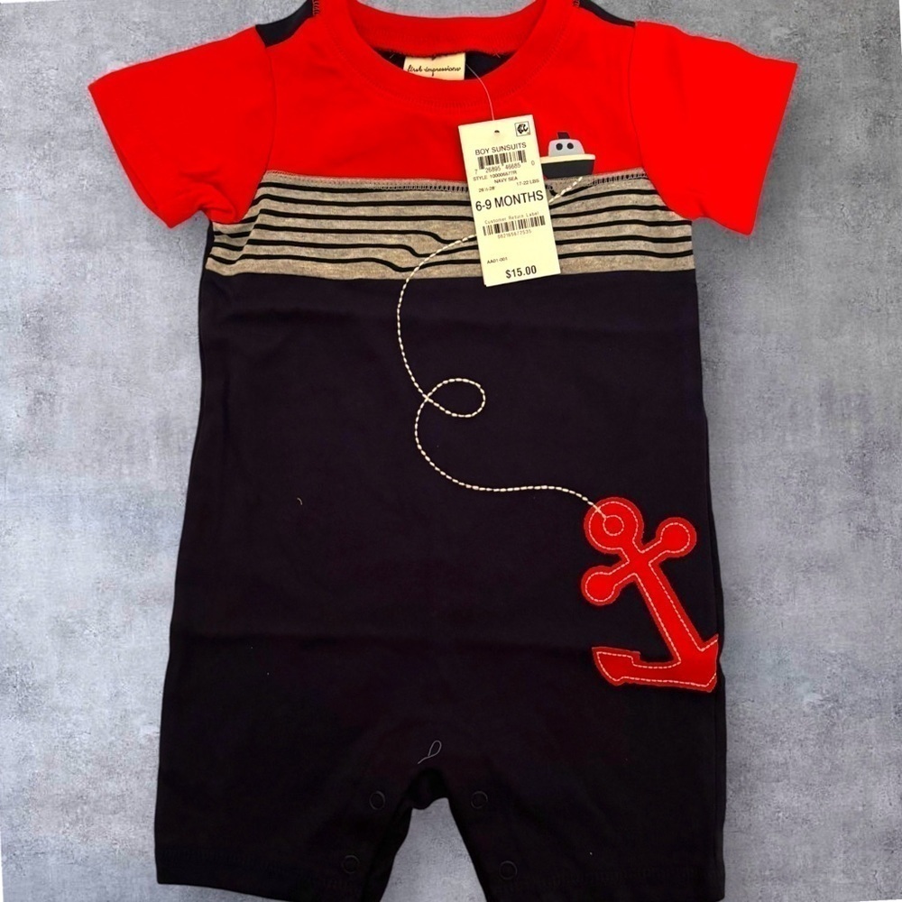 First Impressions baby boy sailor suit size 6-9 months.